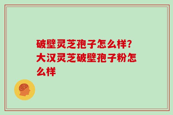 破壁灵芝孢子怎么样？大汉灵芝破壁孢子粉怎么样