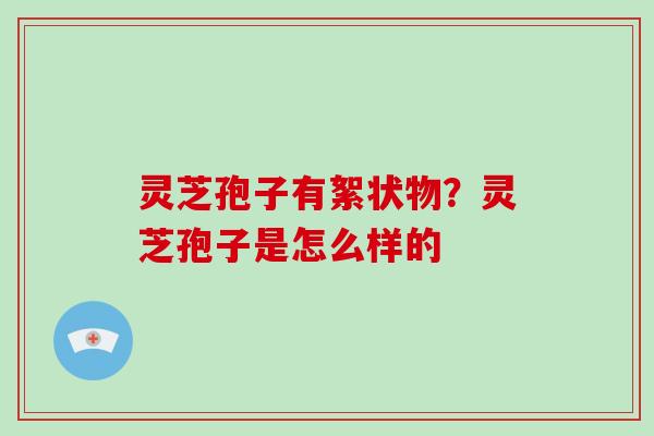 灵芝孢子有絮状物？灵芝孢子是怎么样的