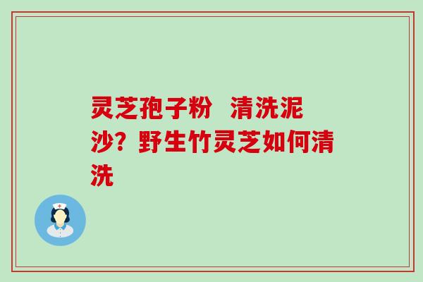 灵芝孢子粉  清洗泥沙？野生竹灵芝如何清洗