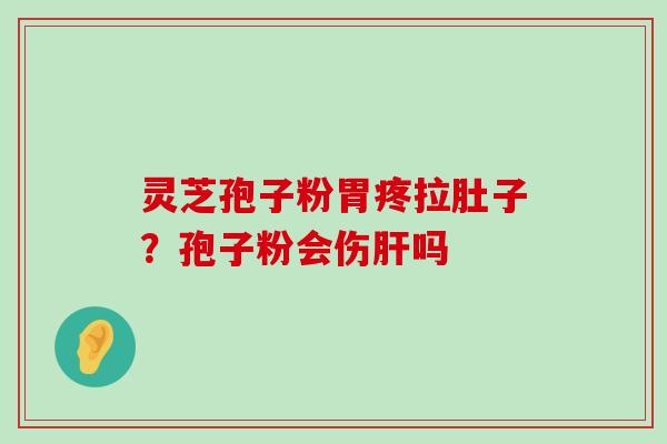 灵芝孢子粉胃疼拉肚子？孢子粉会伤吗