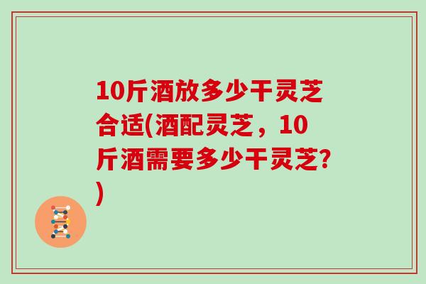 10斤酒放多少干灵芝合适(酒配灵芝，10斤酒需要多少干灵芝？)