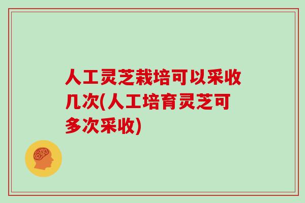 人工灵芝栽培可以采收几次(人工培育灵芝可多次采收)