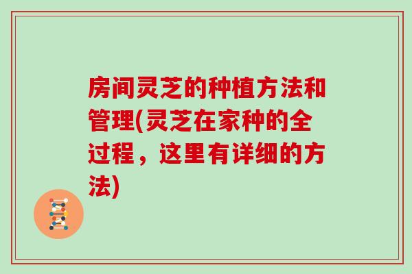 房间灵芝的种植方法和管理(灵芝在家种的全过程，这里有详细的方法)