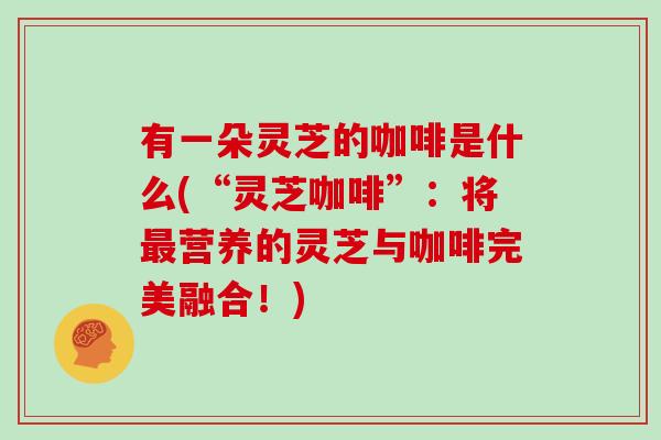 有一朵灵芝的咖啡是什么(“灵芝咖啡”：将营养的灵芝与咖啡完美融合！)