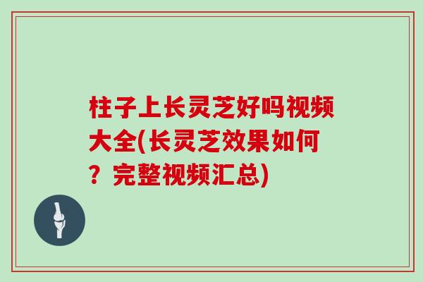 柱子上长灵芝好吗视频大全(长灵芝效果如何？完整视频汇总)