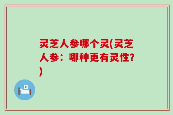 灵芝人参哪个灵(灵芝人参：哪种更有灵性？)