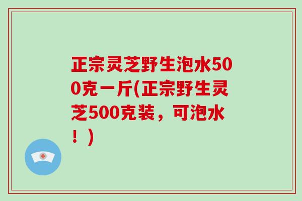 正宗灵芝野生泡水500克一斤(正宗野生灵芝500克装，可泡水！)