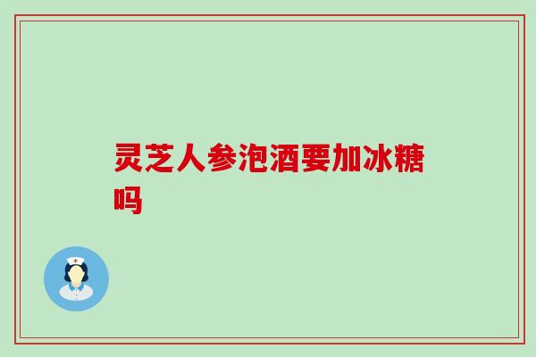 灵芝人参泡酒要加冰糖吗