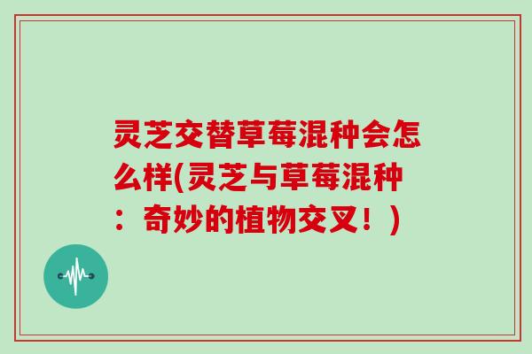 灵芝交替草莓混种会怎么样(灵芝与草莓混种：奇妙的植物交叉！)