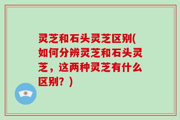 灵芝和石头灵芝区别(如何分辨灵芝和石头灵芝，这两种灵芝有什么区别？)