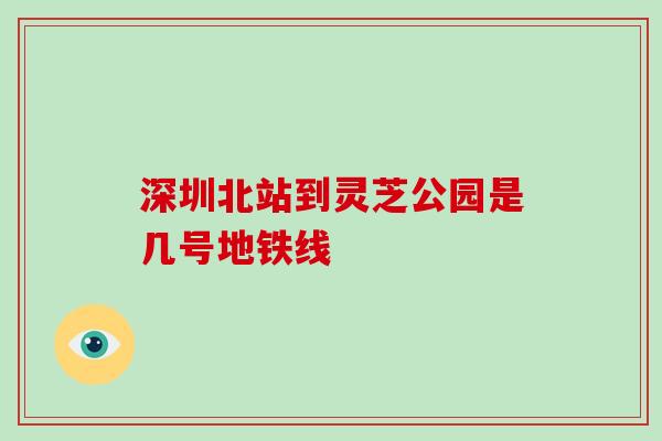 深圳北站到灵芝公园是几号地铁线