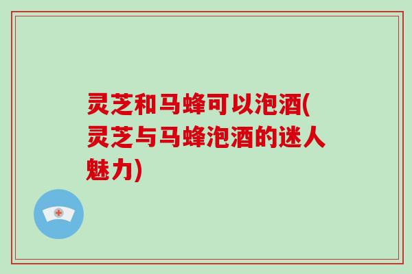 灵芝和马蜂可以泡酒(灵芝与马蜂泡酒的迷人魅力)