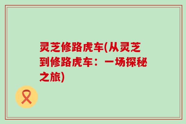 灵芝修路虎车(从灵芝到修路虎车：一场探秘之旅)