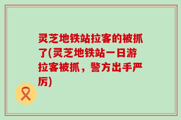 灵芝地铁站拉客的被抓了(灵芝地铁站一日游拉客被抓，警方出手严厉)