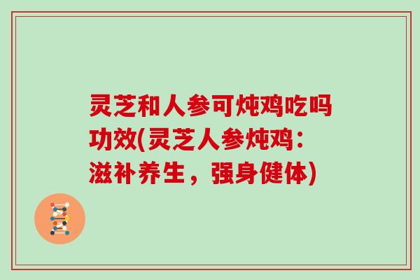 灵芝和人参可炖鸡吃吗功效(灵芝人参炖鸡：滋补养生，强身健体)