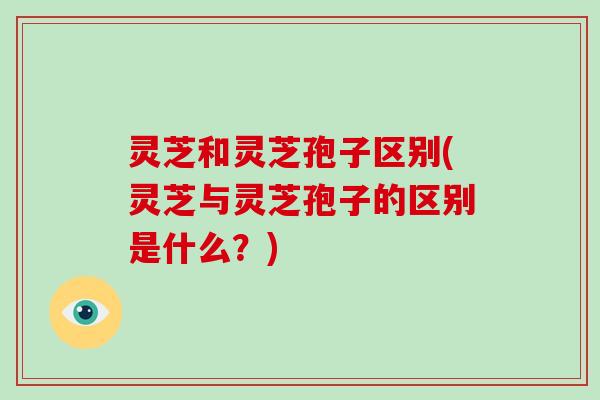 灵芝和灵芝孢子区别(灵芝与灵芝孢子的区别是什么？)