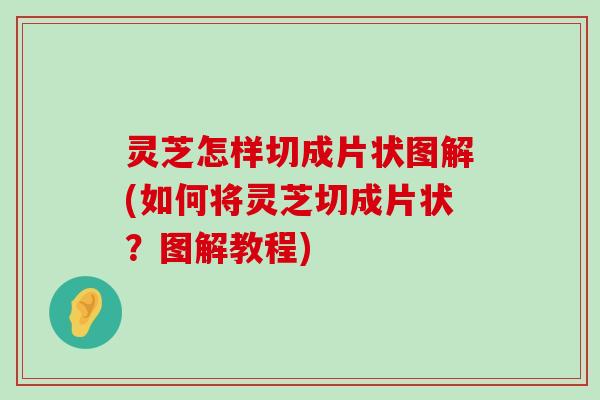 灵芝怎样切成片状图解(如何将灵芝切成片状？图解教程)