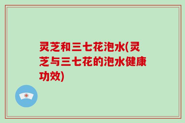 灵芝和三七花泡水(灵芝与三七花的泡水健康功效)