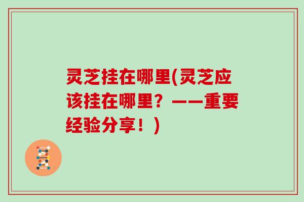 灵芝挂在哪里(灵芝应该挂在哪里？——重要经验分享！)