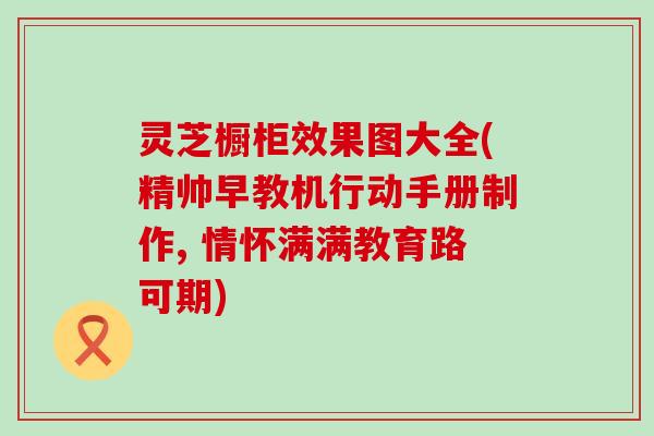 灵芝橱柜效果图大全(精帅早教机行动手册制作, 情怀满满教育路可期)