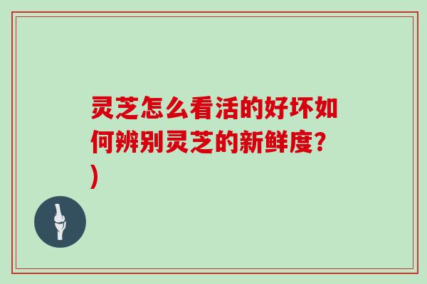 灵芝怎么看活的好坏如何辨别灵芝的新鲜度？)