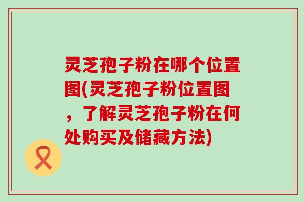 灵芝孢子粉在哪个位置图(灵芝孢子粉位置图，了解灵芝孢子粉在何处购买及储藏方法)