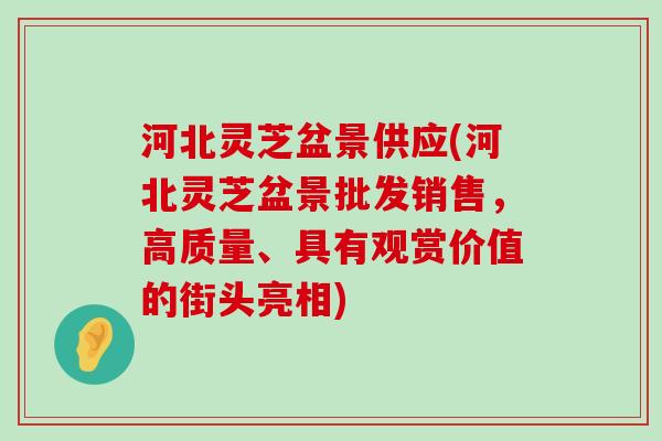 河北灵芝盆景供应(河北灵芝盆景批发销售，高质量、具有观赏价值的街头亮相)