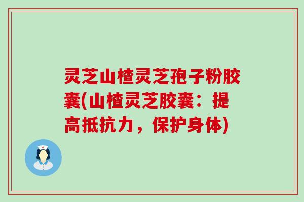 灵芝山楂灵芝孢子粉胶囊(山楂灵芝胶囊：提高抵抗力，保护身体)