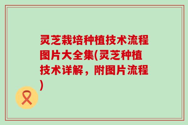 灵芝栽培种植技术流程图片大全集(灵芝种植技术详解，附图片流程)