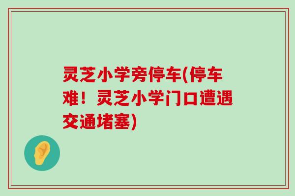 灵芝小学旁停车(停车难！灵芝小学门口遭遇交通堵塞)