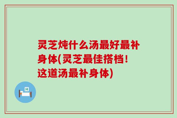 灵芝炖什么汤好补身体(灵芝佳搭档！这道汤补身体)