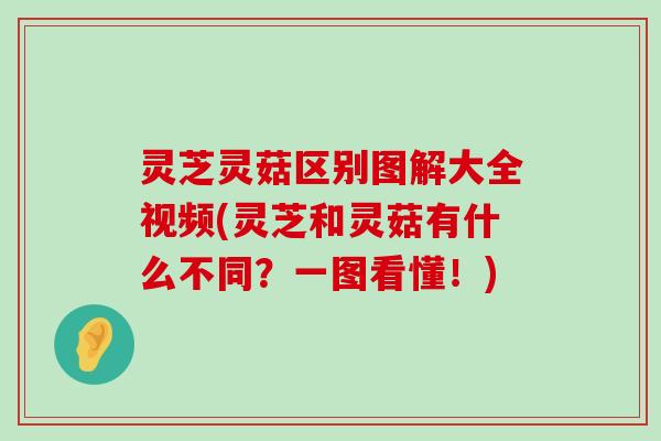 灵芝灵菇区别图解大全视频(灵芝和灵菇有什么不同？一图看懂！)