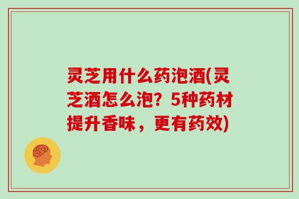 灵芝用什么药泡酒(灵芝酒怎么泡？5种药材提升香味，更有)