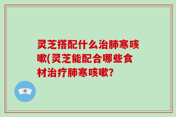 灵芝搭配什么寒(灵芝能配合哪些食材寒？