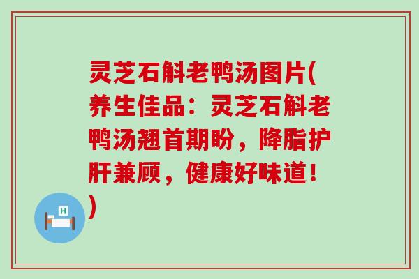 灵芝石斛老鸭汤图片(养生佳品：灵芝石斛老鸭汤翘首期盼，兼顾，健康好味道！)