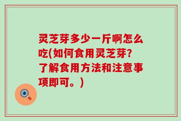 灵芝芽多少一斤啊怎么吃(如何食用灵芝芽？了解食用方法和注意事项即可。)