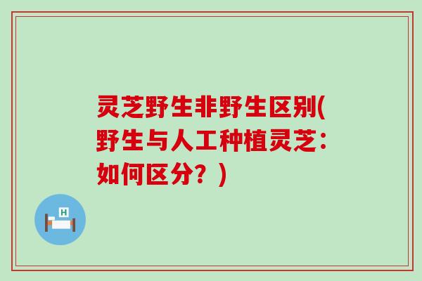 灵芝野生非野生区别(野生与人工种植灵芝：如何区分？)