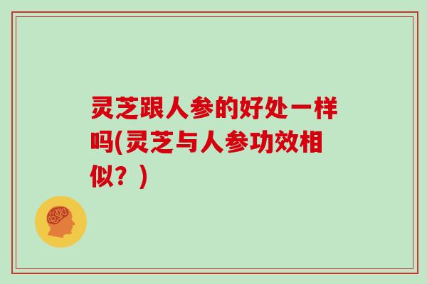 灵芝跟人参的好处一样吗(灵芝与人参功效相似？)