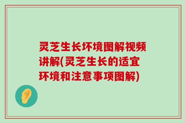 灵芝生长坏境图解视频讲解(灵芝生长的适宜环境和注意事项图解)