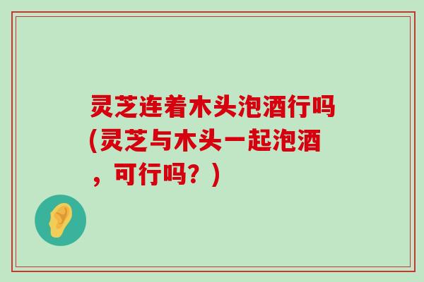 灵芝连着木头泡酒行吗(灵芝与木头一起泡酒，可行吗？)