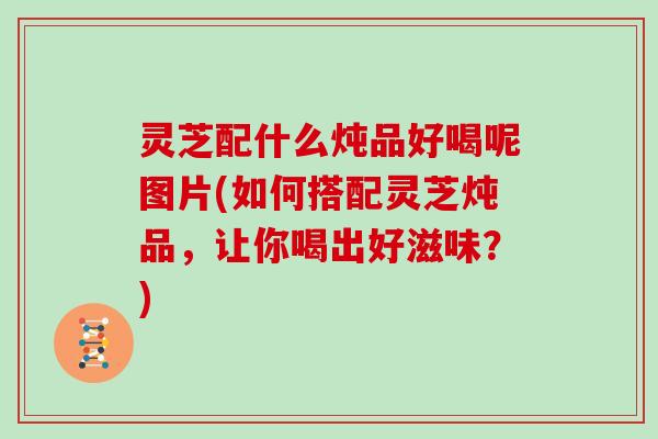 灵芝配什么炖品好喝呢图片(如何搭配灵芝炖品，让你喝出好滋味？)