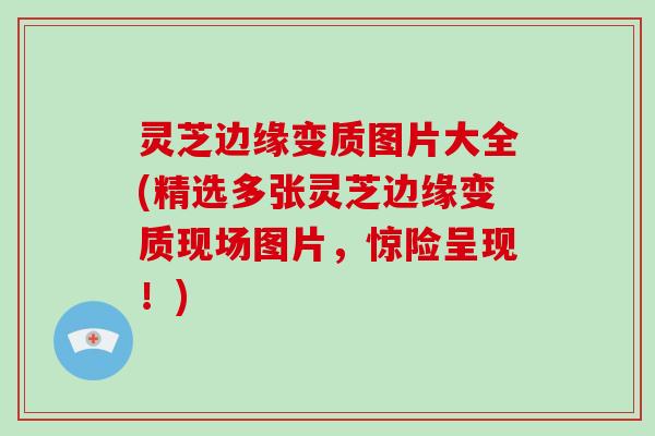 灵芝边缘变质图片大全(精选多张灵芝边缘变质现场图片，惊险呈现！)