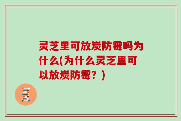 灵芝里可放炭防霉吗为什么(为什么灵芝里可以放炭防霉？)