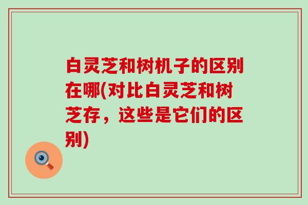 白灵芝和树机子的区别在哪(对比白灵芝和树芝存，这些是它们的区别)