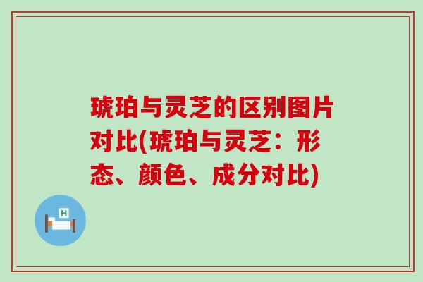 琥珀与灵芝的区别图片对比(琥珀与灵芝：形态、颜色、成分对比)