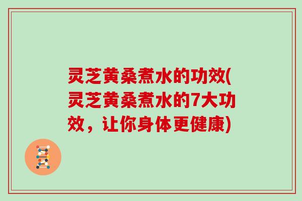 灵芝黄桑煮水的功效(灵芝黄桑煮水的7大功效，让你身体更健康)