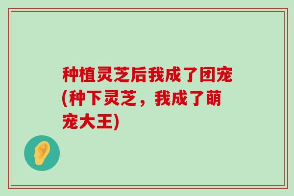 种植灵芝后我成了团宠(种下灵芝，我成了萌宠大王)