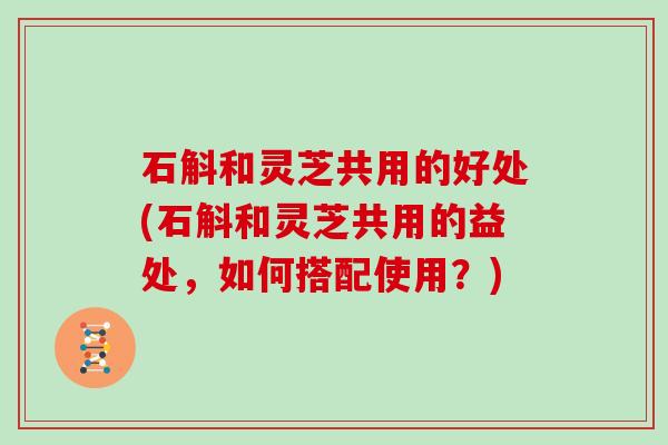 石斛和灵芝共用的好处(石斛和灵芝共用的益处，如何搭配使用？)