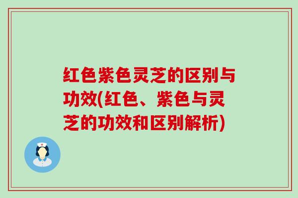 红色紫色灵芝的区别与功效(红色、紫色与灵芝的功效和区别解析)