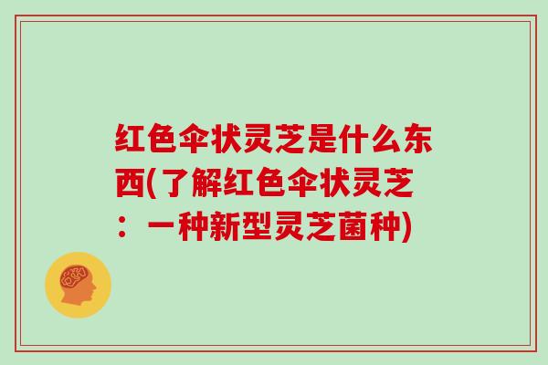 红色伞状灵芝是什么东西(了解红色伞状灵芝：一种新型灵芝菌种)